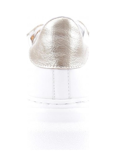 Dgn Es864-23y Kadin Kalin Kristal Taşli Sneakers Ayakkabi ES864-2007-R0198 Beyaz