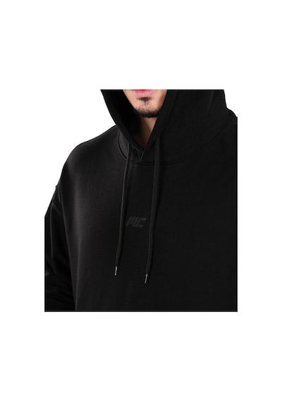 Musclecloth Elite Oversize Kapüşonlu Sweatshirt Siyah Siyah