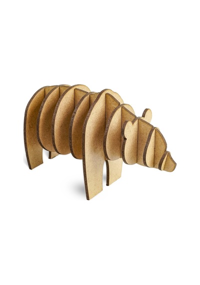 Maket Ayı 3d Ahşap Maket Ayı Ahşap Boyama Maketi