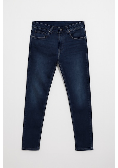 Kadın Likralı Skinny Lacivert Jean Pantolon Lacivert