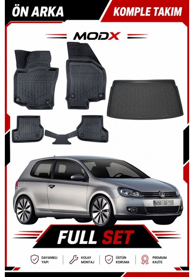 Audi A3 Hb 2013-2019 5d Havuzlu Paspas + 3d Bagaj Havuzu Premıum A+