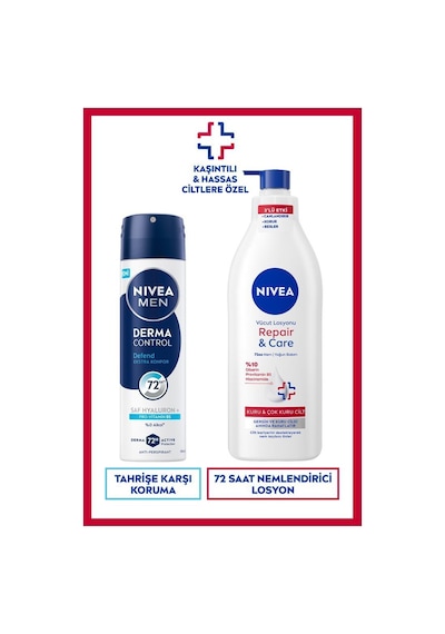 Men Erkek Sprey Deodorant Derma Control Defend 150ml Ve Repair&care Nemlendirici Vücut Losyonu