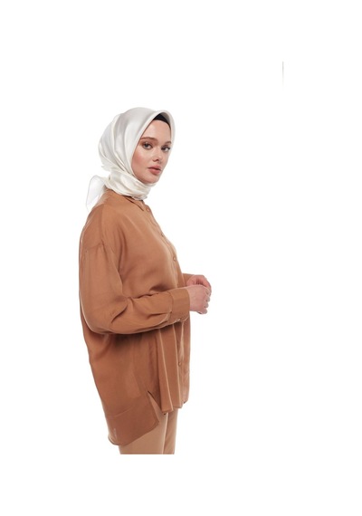 İpekevi Düz Twill İpek Eşarp - Ekru - Ekru