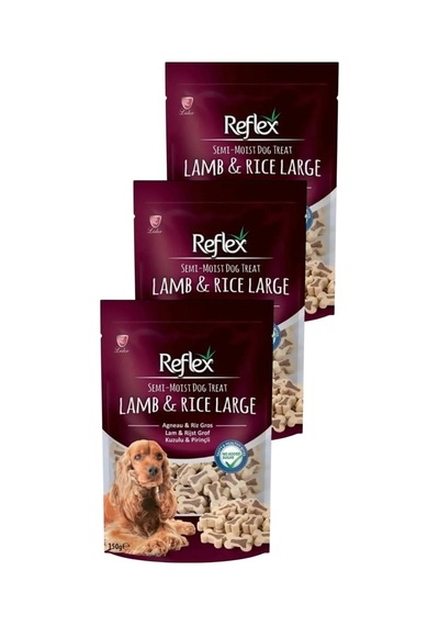 Semi Moist Kuzulu Ve Pirinçli Large Yarı Yumuşak Köpek Ödül Maması 150 Gr Üçlü Paket