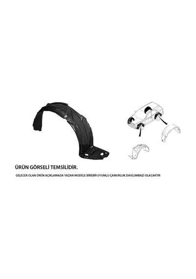 Çamurluk Davlumbazı Toyota Uyumlu Hilux Revo 2015-2018 Ön Sol
