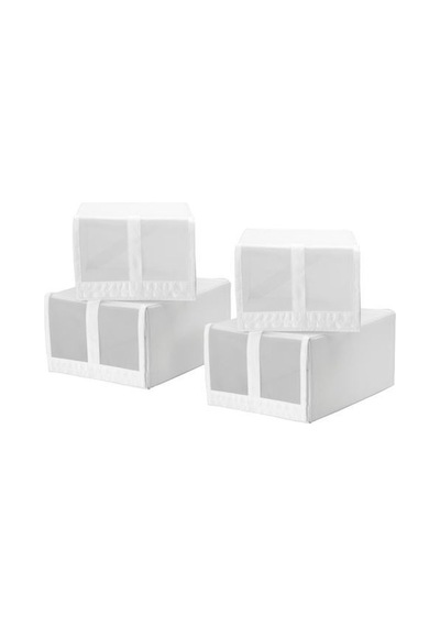 Ikea Skubb 4 Parça Ayakkabı Saklama Kutusu 22 X 34 X 16 Cm Beyaz