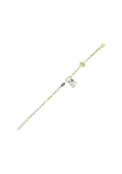 Altın Kilit Bileklik T075596 Sarı Altın