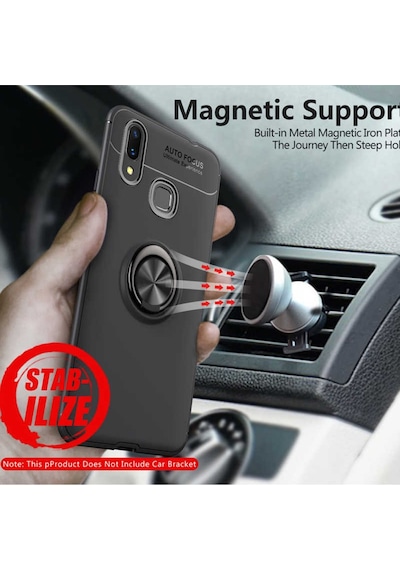 Huawei Y7 Prime 2019 Kılıf Yüzüklü Magnetli Ravel Case