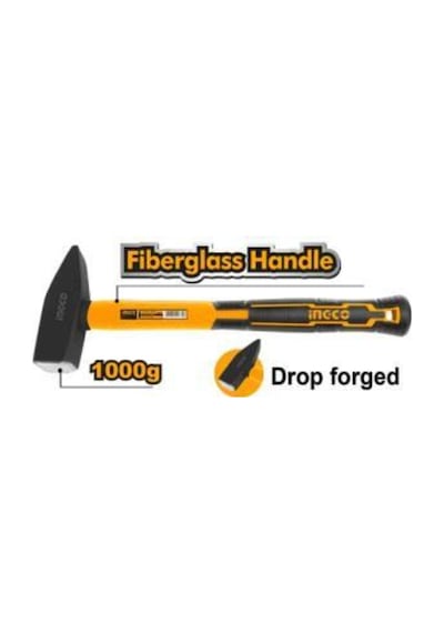 Ingco HMH881000 Fiberglass Saplı Makinist Çekiç 1000g