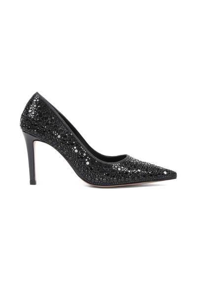 Kadın Siyah Parlak İnce Topuklu Stiletto