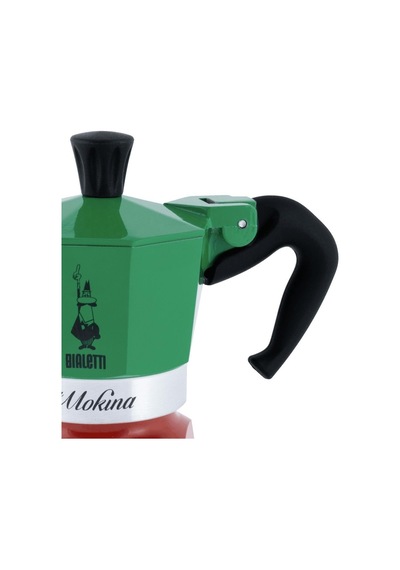 Moka Express Italia: 1 Cup Ocak Üstü Espresso Pişirici - 40ml - Karma Renk - Alüminyum Gövde - Patentli Güvenlik Valfi - Tüm Ocak Türleri İçin Uygundur İndüksiyon Hariç