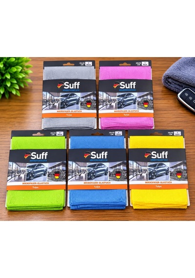 Suff Tulpe Mikrofiber Cam Temizlik Bezi 40x40 Cm Cam, Ayna Ve Parlak Yüzey Bezi Karma Renk Belirtilmemiş