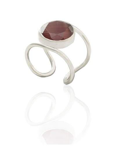 Kadir Jewellery 925 Ayar Gümüş Kaplama Zirkon Taşlı Kadın Minimal Yüzük Kuru Erik
