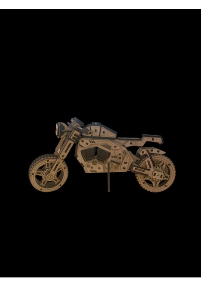 Ahşap Motosiklet Maketi Dekoratif El Yapımı 33 15 Cm