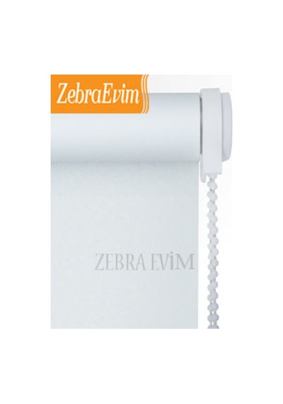 Zebraevim İthal Kalın Kumaşlı Beyaz Stor Perde Etek Dilimli
