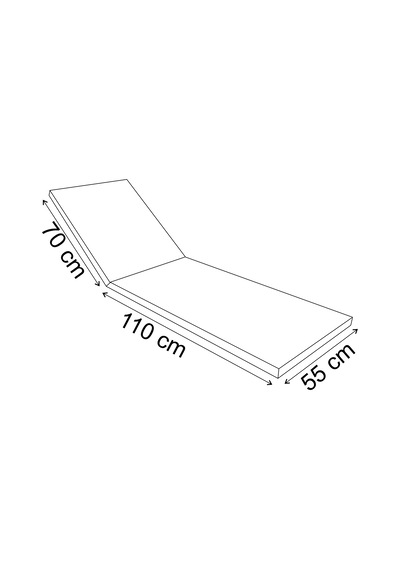 Tavelli Şezlong Minderi 180 55 5 Cm Fermuarlı İmpertex Kumaş