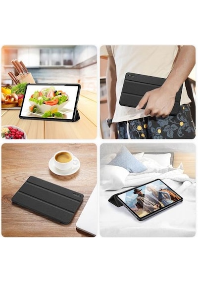 Coofbe Huawei Uyumlu MatePad 10.4 Kılıfı Katlanabilir Standlı Kalem Yerli Mıknatıslı Huawei Uyumlu MatePad Kılıfı