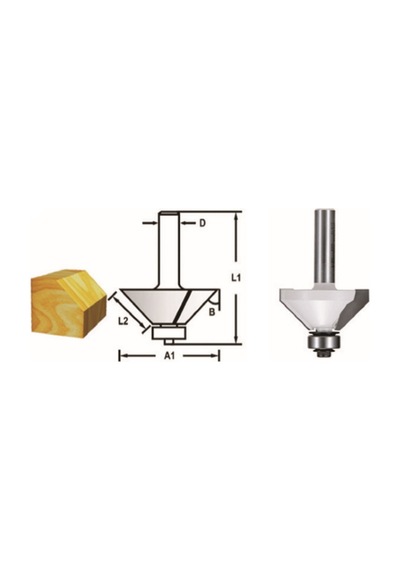 Makita Freze Bıçağı 6x25.4 Mm Maad-48658