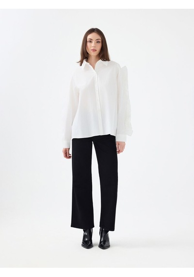 LOFT Loose Fit Kadın Gömlek U.kol Lf2040804 Q1.v1 Beyaz