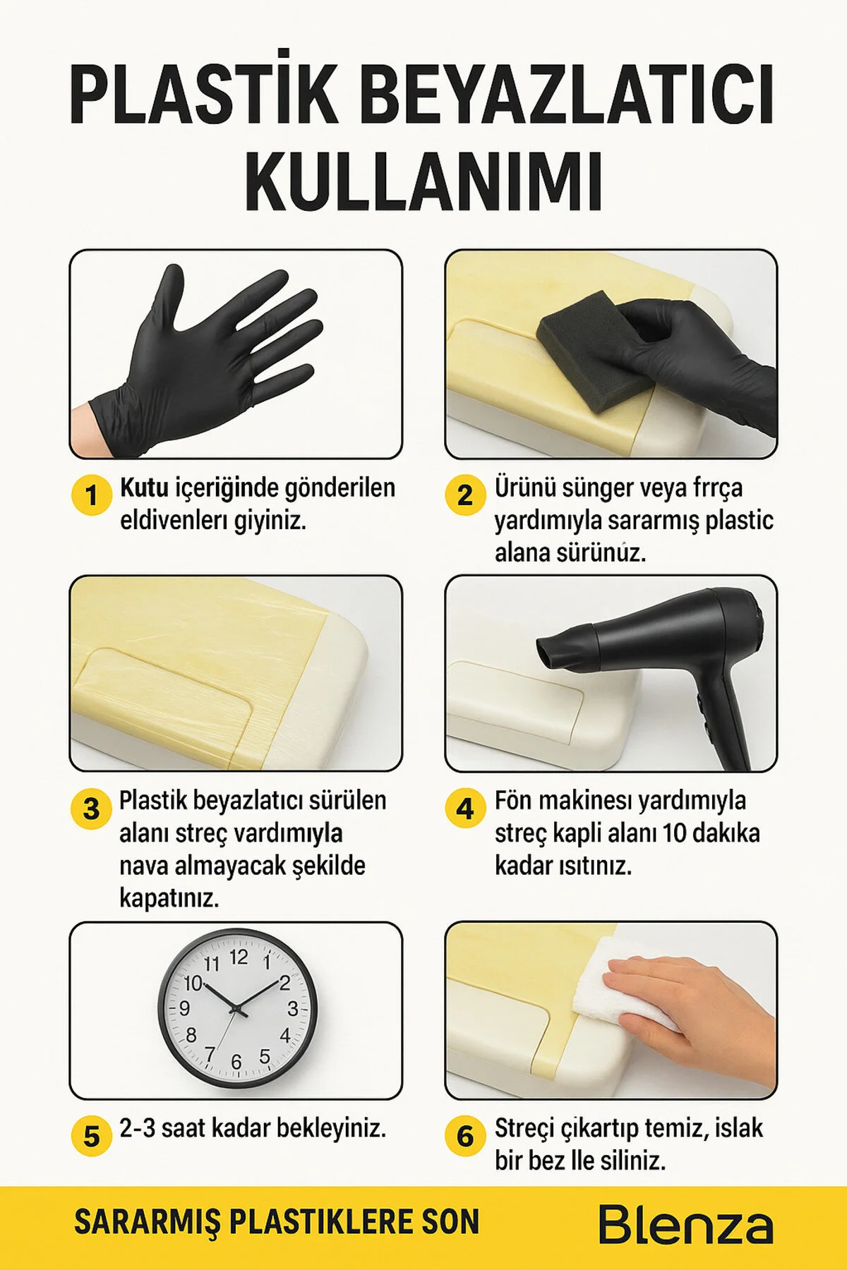 Plastik Beyazlatıcı Jel - Sararmış Plastiklere Son Plastik Beyazlatıcı Jel - Sararmış Plastiklere Son