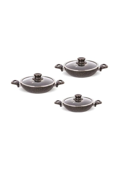 Fms G5001 6 Parça Granit Omlet Set Siyah