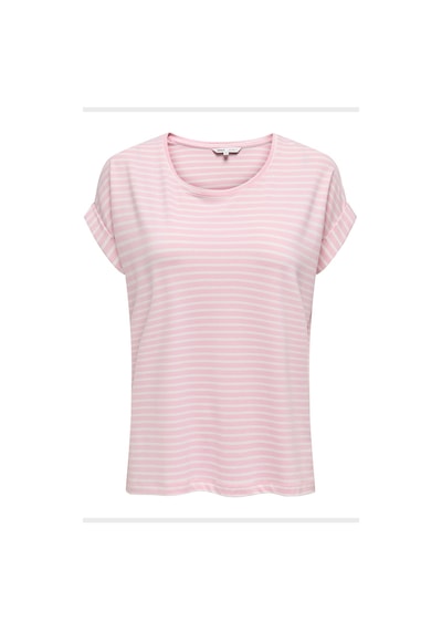 Only Bayan T Shirt 15206243 Pembe-beyaz Pembe-beyaz