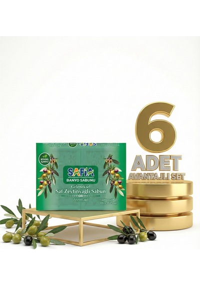 Safia Zeytinyağlı Banyo Sabunu 6x600 Gr Zeytinyağı
