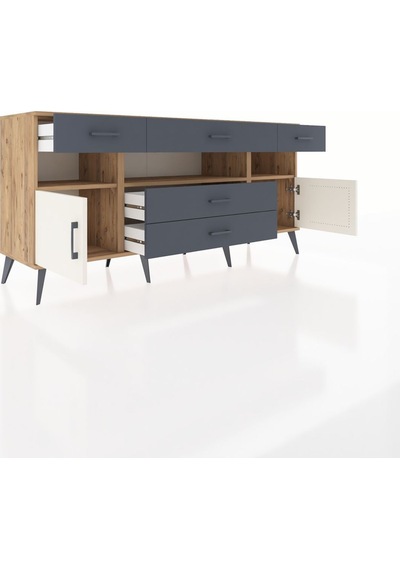 Hyperion Konsol 3 Raflı 5 Çekmeceli 2 Kapaklı 176x44x83 Çam-aytaşı/antrasit Aytaşı/antrasit Hyperion Konsol 3 Raflı 5 Çekmeceli 2 Kapaklı 176x44x83 Çam-aytaşı/antrasit Aytaşı/antrasit