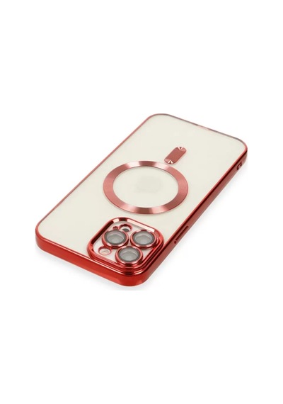 Newface Apple İphone 12 Pro Max Kılıf Kross Magneticsafe Kapak - Kırmızı