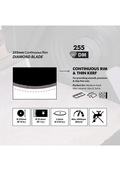 Evolution Rageblade255dıamond Elmas Testere Bıçağı, 255mm