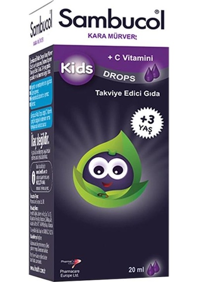 Sambucol Kids Kara Mürver İçeren Takviye Edici Gıda 3 Yaş 20 ML