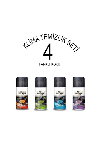 Araba Klima Temizleyici Hava Tazeleyici Koku Bombası 4'lü Set
