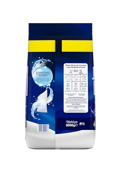 Rinso Beyaz Sirke Ve Çamaşır Sodası Beyazlar İçin Toz Deterjan 8 Kg
