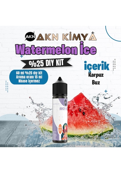 Watermelon Ice Yoğun Dıy Kit Karpuz Buz Gıda Aroması %25 Oranda Aroma İçerir Hazır Değildir 60 Ml