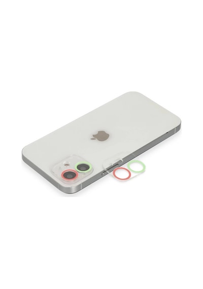 Apple Uyumlu,  iPhone 11 Renkli Kamera Lens Koruma Cam - Yeşil-pembe