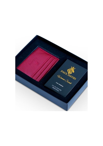 Hediyelik Set Özel Kadın Edp Parfüm Ve Deri Kartlık- Vanilya, Kahve, Armut Notalari, K-307-7 Amber