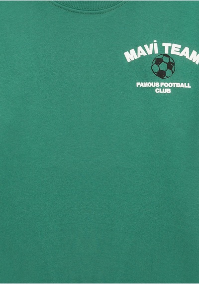 Mavi - Baskılı Yeşil Tişört 6610414-71697