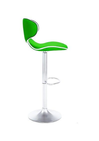 Bürocci Zen Bar Taburesi - Yeşil Modern Deri Metal Ataklı Yüksek Tezgah Sandalyesi - 9549s0513 Yeşil