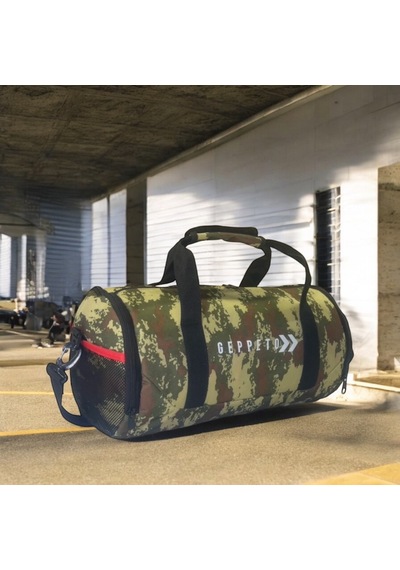 My Geppeto Bag Unisex Fitness Silindir Spor Çantası Kamuflaj
