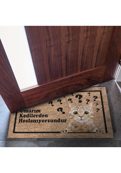 Dekoratif Kapı Önü Paspası - Kaymaz Taban 6 Çok Renkli