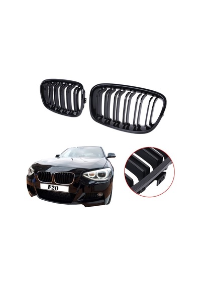 Bmw 1 Serisi F20 Ön Panjur M1 Çift Tırnak Böbrek 2011 2014 Uyumlu