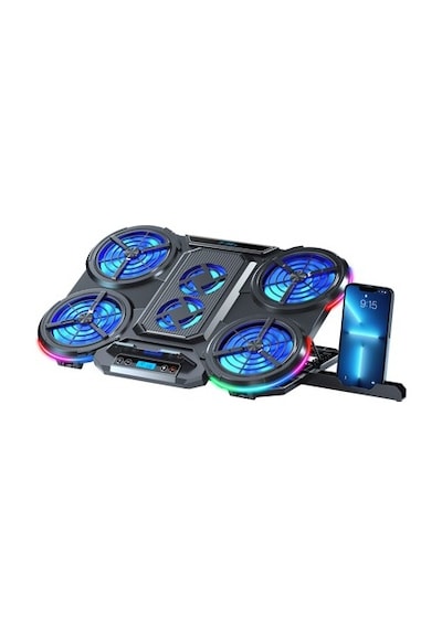 6x Büyük Turbo Led Fan - 10 Mod Rgb Aydınlatma
