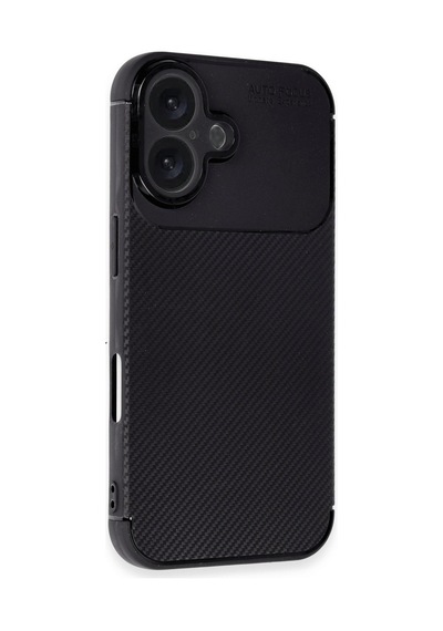 Apple iPhone Uyumlu  16 Uyumlu Kılıf Auto Focus Karbon Kapak - Siyah