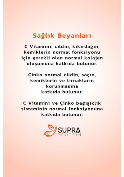 Supra Protein Supra Vitamin C + Çinko- Prebiyotik Inülin Ilaveli