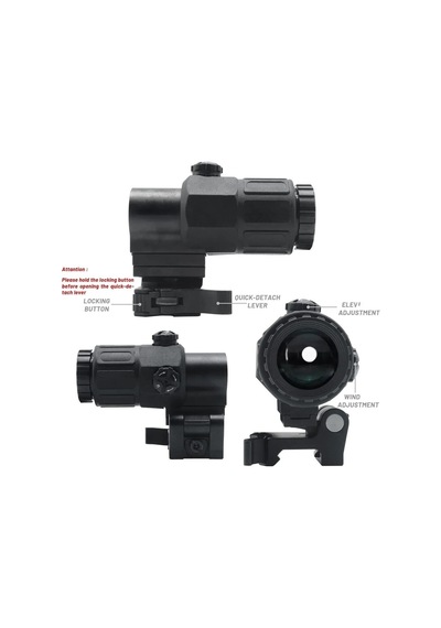 Özel Üretim Kamp Malzemesi Donanım Parçası Magnifier 5x Dürbün 22mm Ray