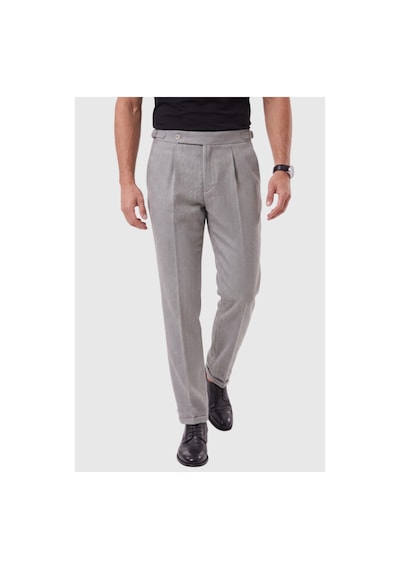 Deepsea Erkek Gri Safari Ceketli Slim Fit 2'li Takım Elbise Pileli Duble Paça Pantolon 2600723 Deepsea Erkek Gri Safari Ceketli Slim Fit 2'li Takım Elbise Pileli Duble Paça Pantolon 2600723