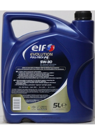 Elf Evolution Full-Tech Fe 5W-30 DPF Partiküllü Motor Yağı 5 L + Organik Antifriz 3 L + Oto Cam Suyu
