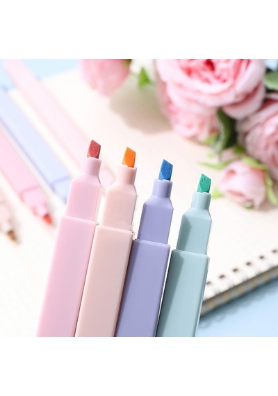 Ultra Pastel Renk Fosforlu İşaretleme Kalemi 6'li Set, İşaretleme Kalemi, Okul Ve Öğrenciler İçin Genel