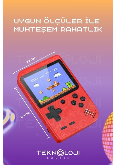 Mini Atari Gameboy Oyun Konsolu Gamebox Kollu Atari 400 Oyunlu