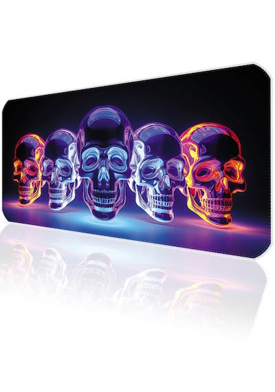 90x40cm Bright Skull Xxl Büyük Boy İlyuka Gaming Oyuncu Mousepad